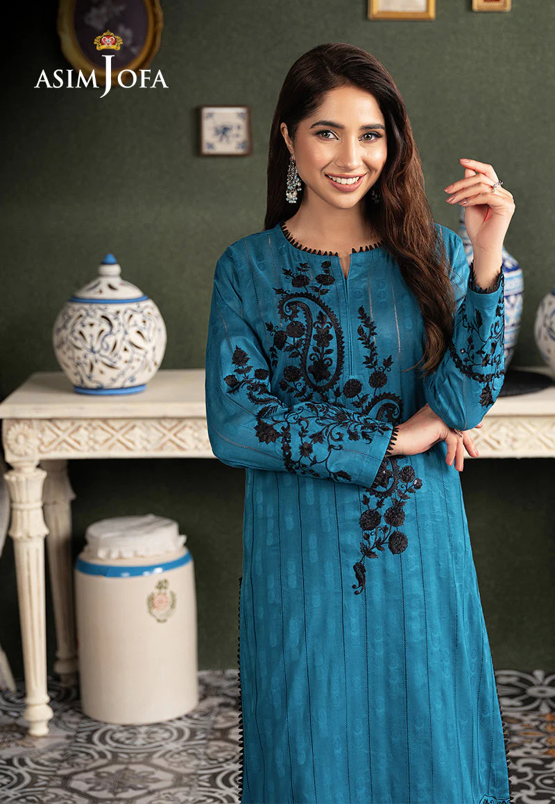 AJODD-02 EMBROIDERED SELF JACQUARD STITCHED 1 PC - Image 4