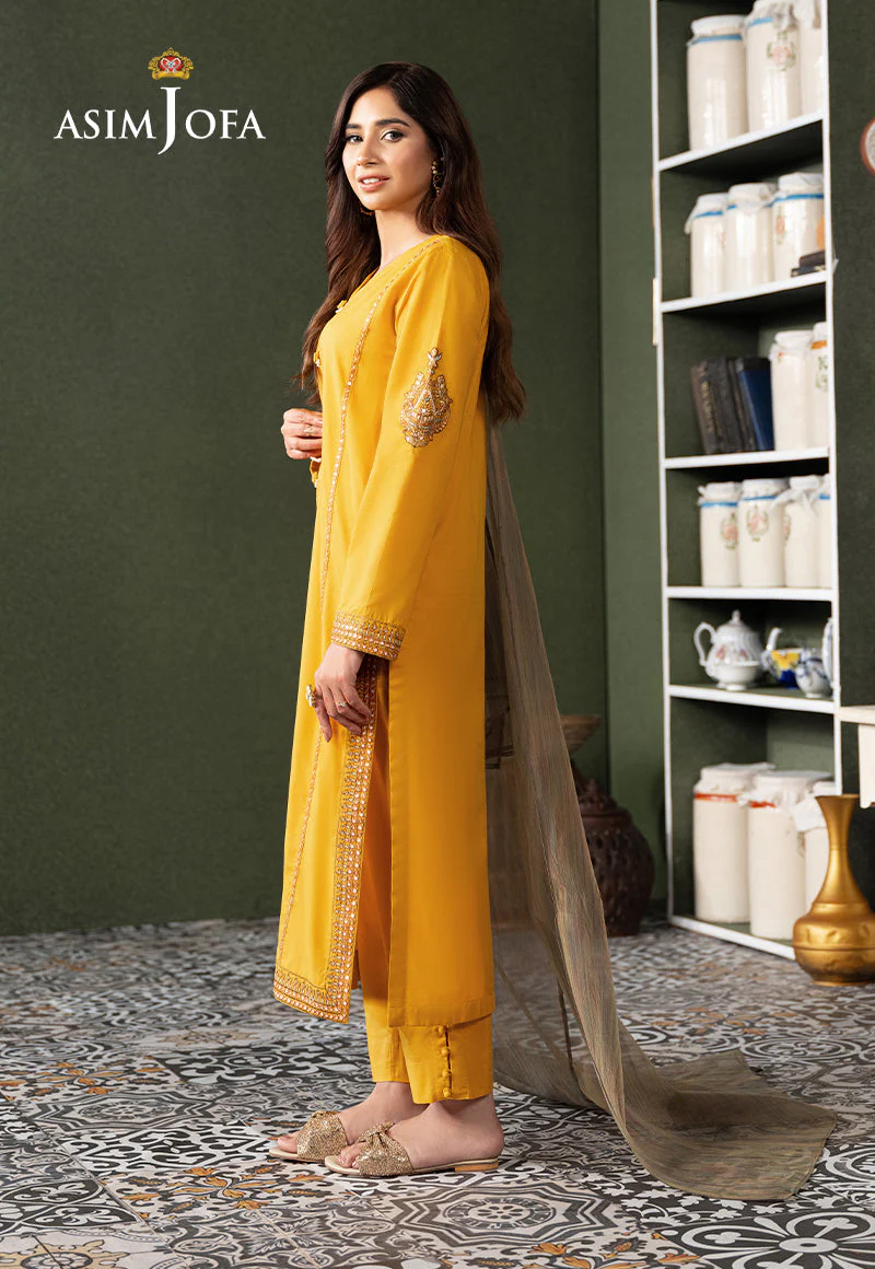 AJODD-31 EMBROIDERED CAMBRIC STITCHED 3 PCS - Image 3