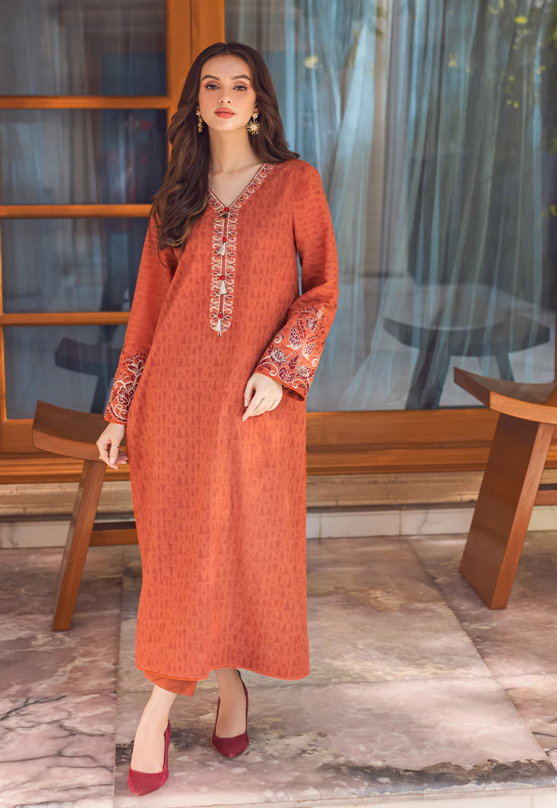 AJP-07 EMBROIDERED SELF-JACQUARD 2 PCS