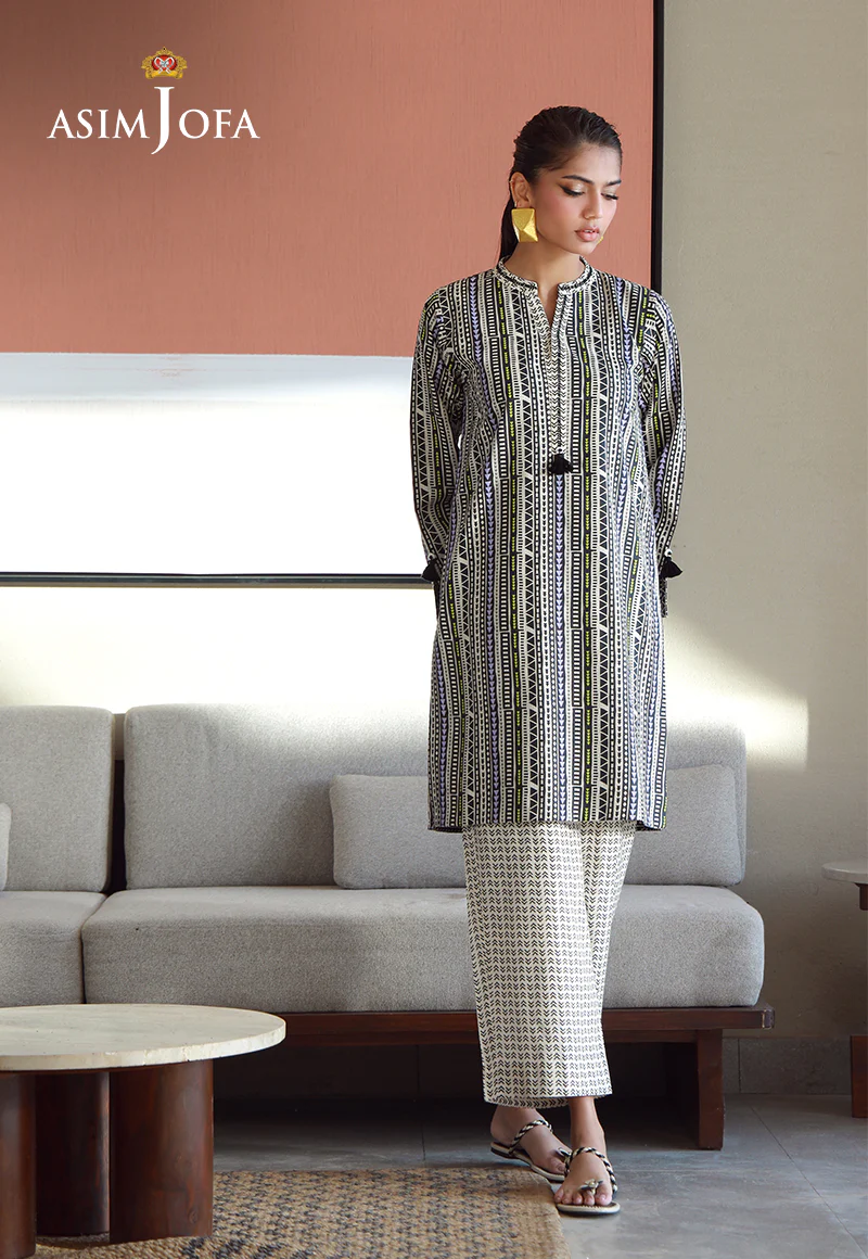 AJPB-142 PRINTED CHECK DOBBY STITCHED 2 PCS - Image 3