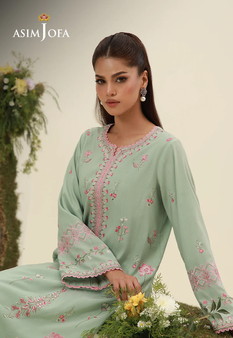 AJPB-239 Embroidered Raw Silk Stitched 2pcs - Image 5