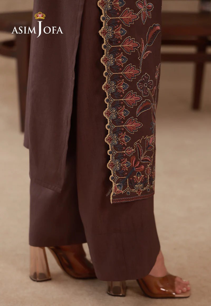 AJPB-324 Embroidered Raw Silk Stitched 2pcs - Image 8