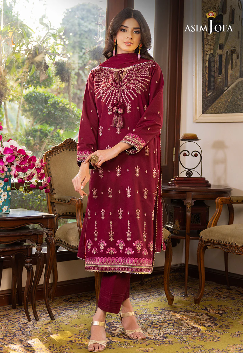 AJPE-04 (3-PC) EMBROIDERED CAMBRIC 3 PCS - Image 4