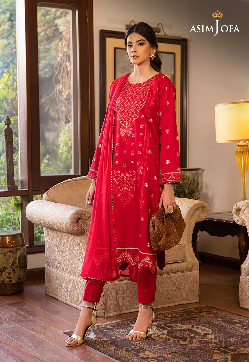 AJPE-22 (3-PC) EMBROIDERED CAMBRIC 3 PCS - Image 3