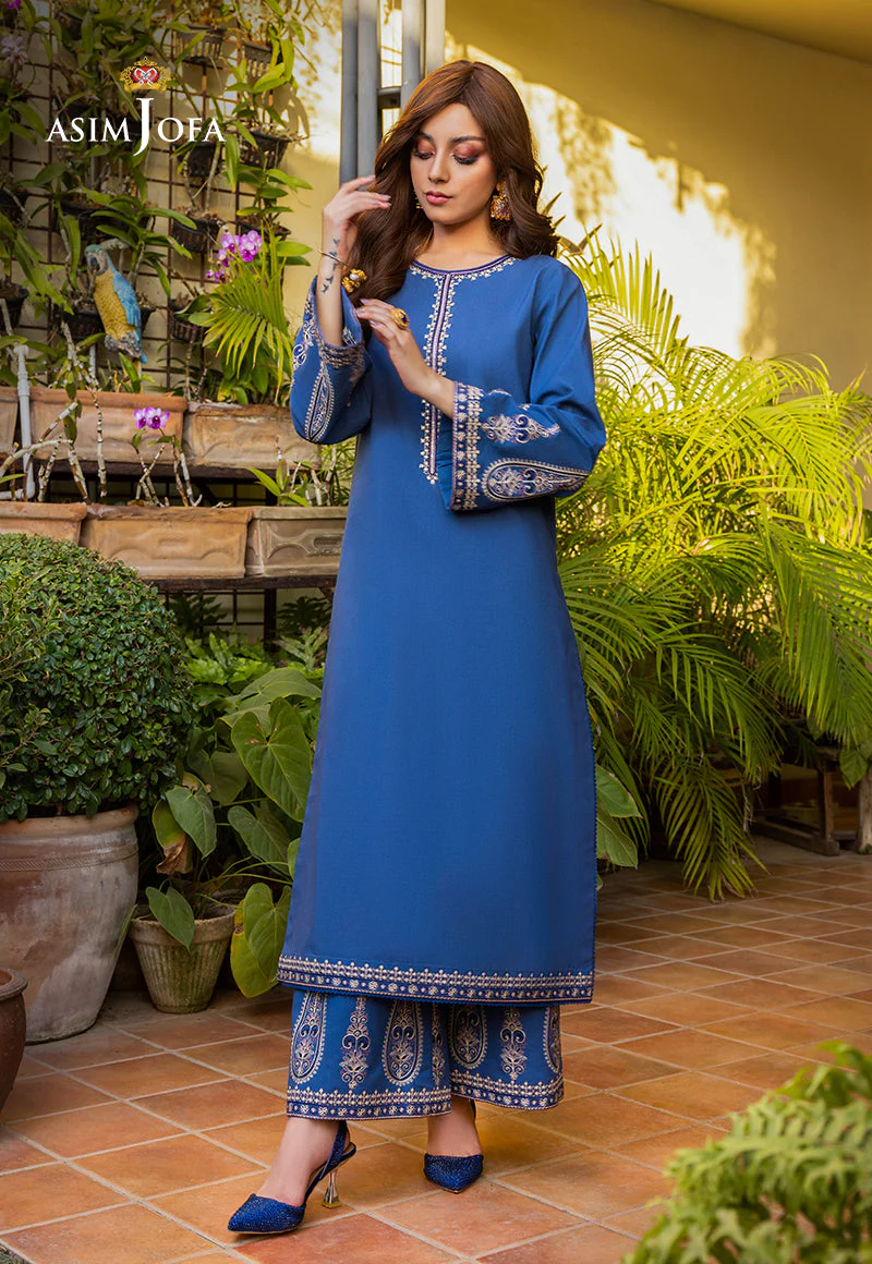 AJPED-49 EMBROIDERED STITCHED 3 PCS