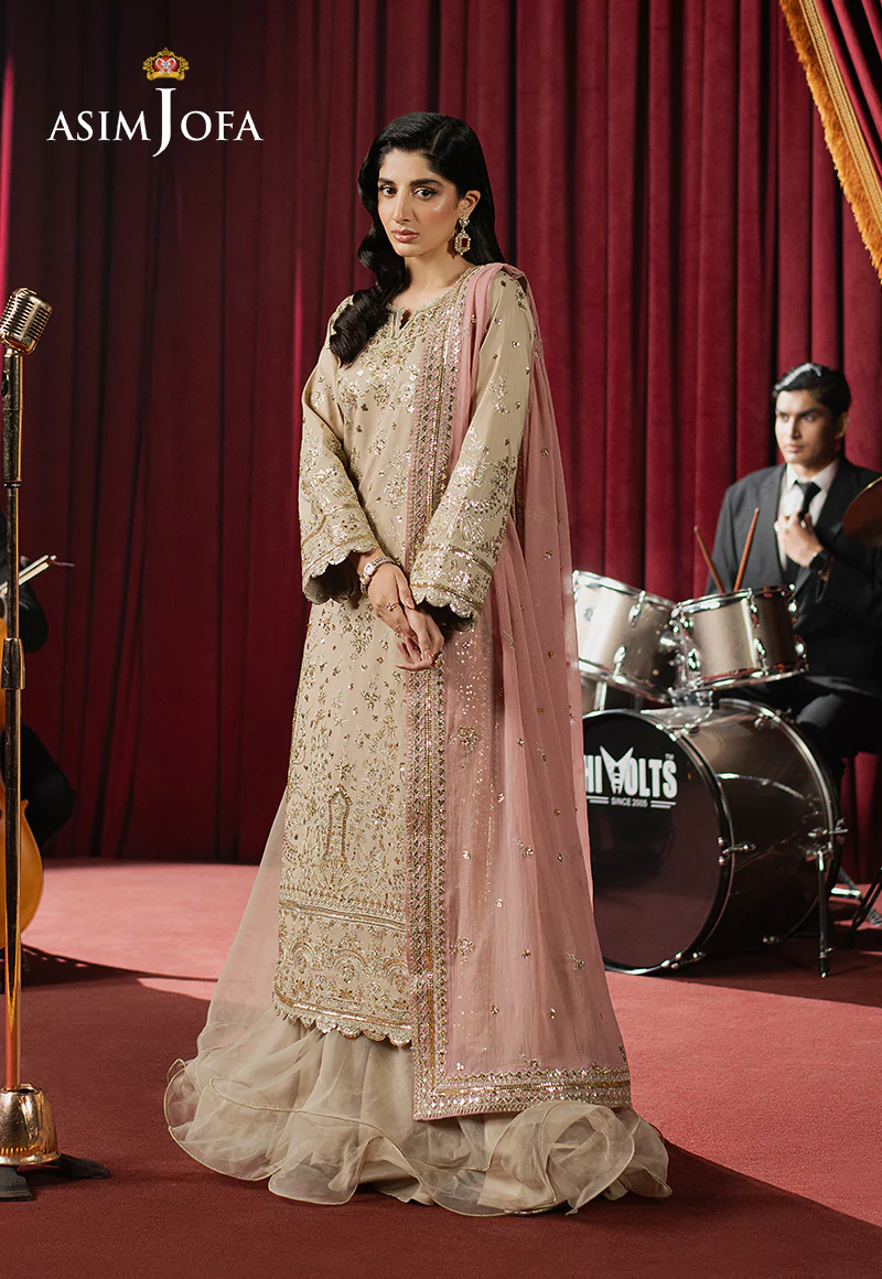 AJPF-24 EMBROIDERED SPUN RAW SILK 3 PCS
