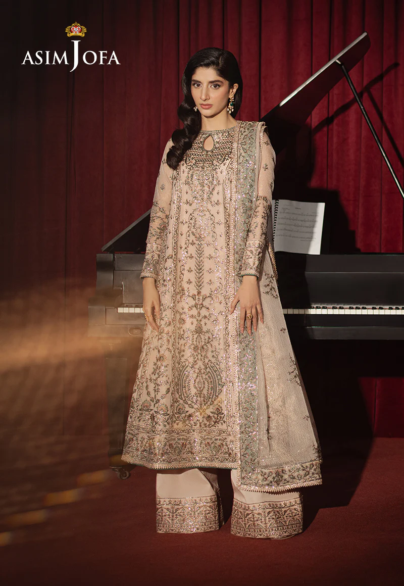 AJPF-33 EMBROIDERED ZARI NET AYUDHIA 3 PCS - Image 4