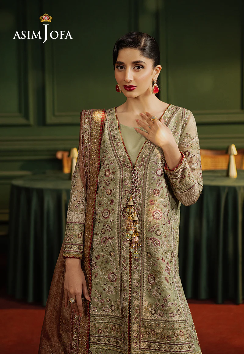 AJPF-35 EMBROIDERED ZARI KOTA SOFT NET 3 PCS - Image 5