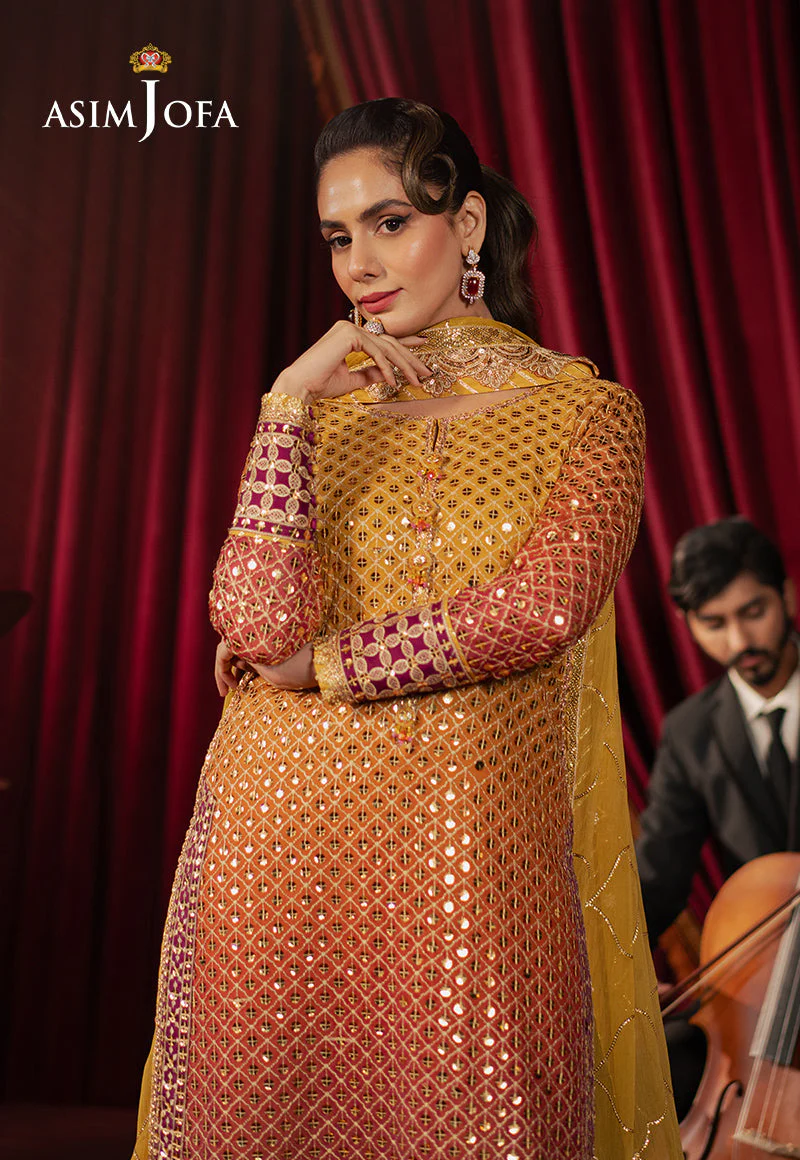 AJPFD-25 EMBROIDERED CHIFFON Stitched 3PCS - Image 4