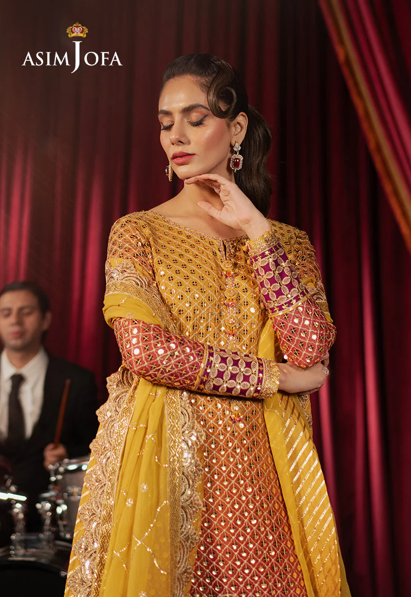 AJPFD-25 EMBROIDERED CHIFFON Stitched 3PCS - Image 5