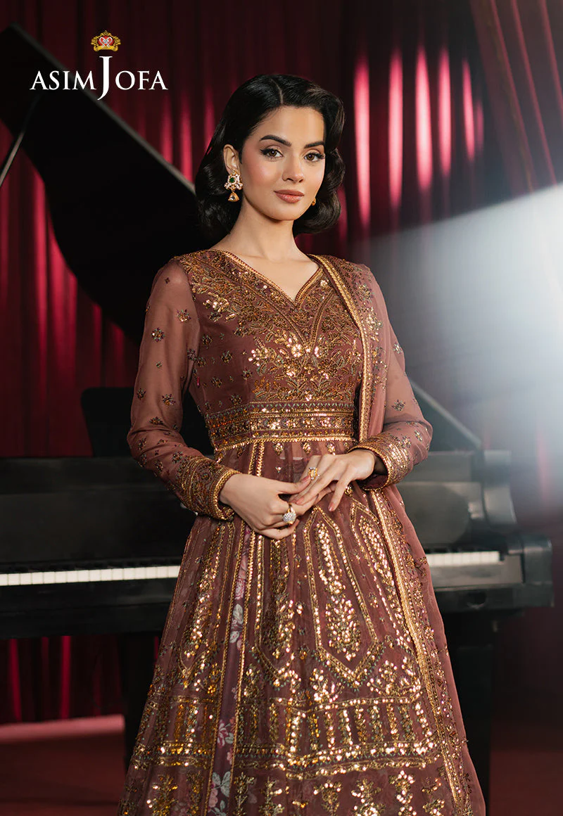 AJPFD-36 EMBROIDERED CHIFFON Stitched 3PCS - Image 3