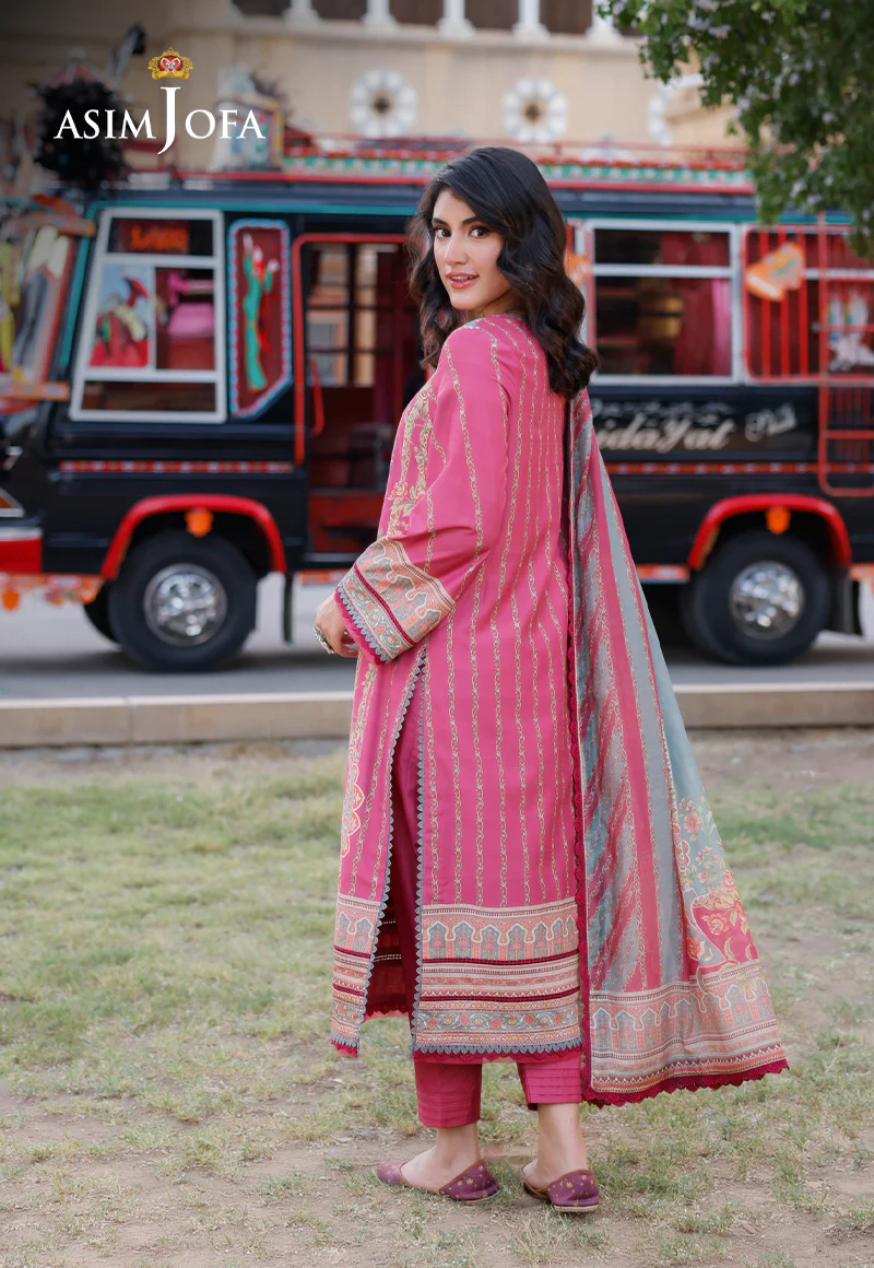 AJPL-14 PRINTED ARABIC LAWN 3 PCS - Image 2