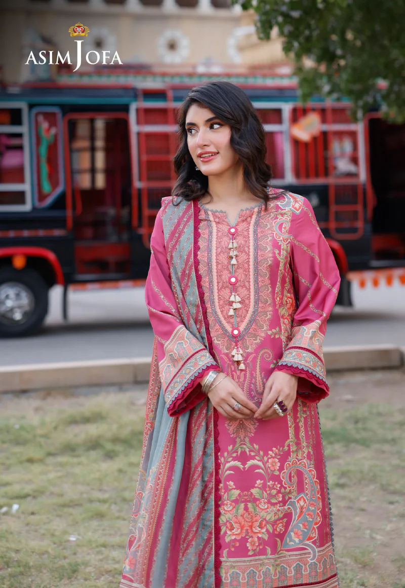 AJPL-14 PRINTED ARABIC LAWN 3 PCS - Image 4