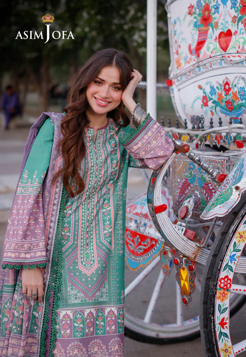 AJPL-15 PRINTED ARABIC LAWN 3 PCS - Image 5