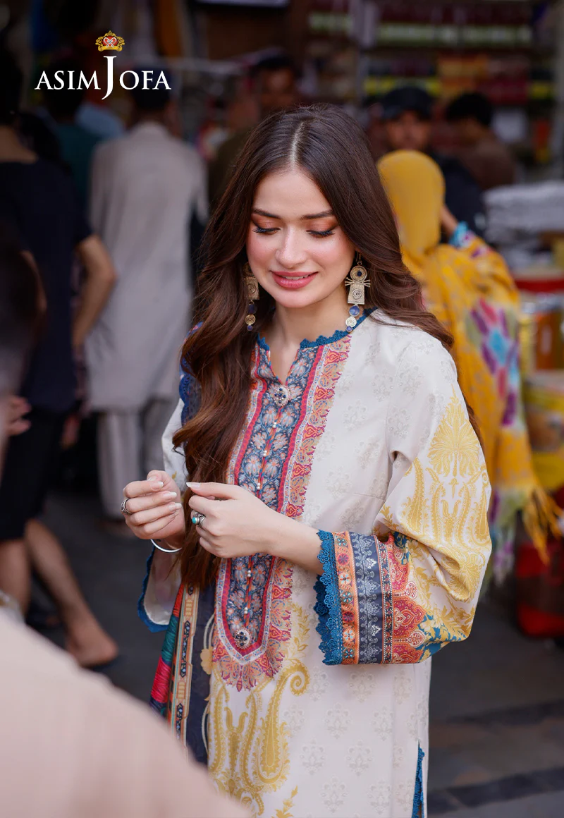 AJPL-18 PRINTED ARABIC LAWN 3 PCS - Image 6