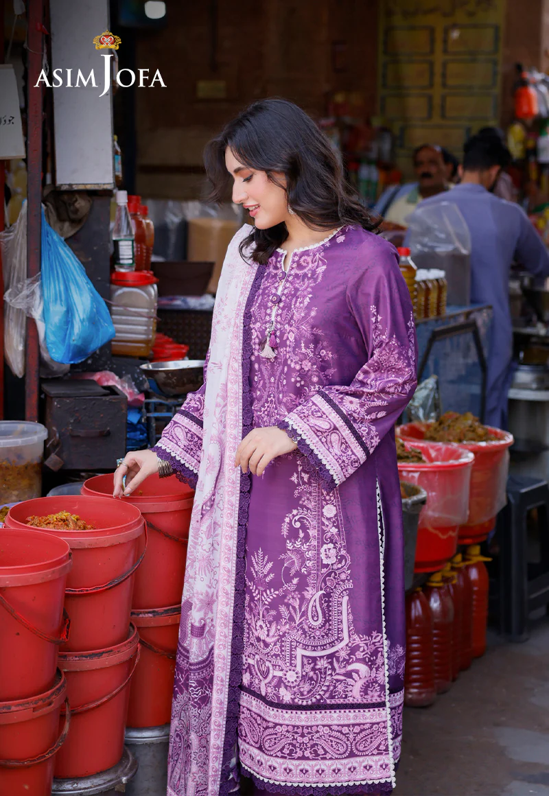 AJPL-20 PRINTED ARABIC LAWN 3 PCS - Image 4
