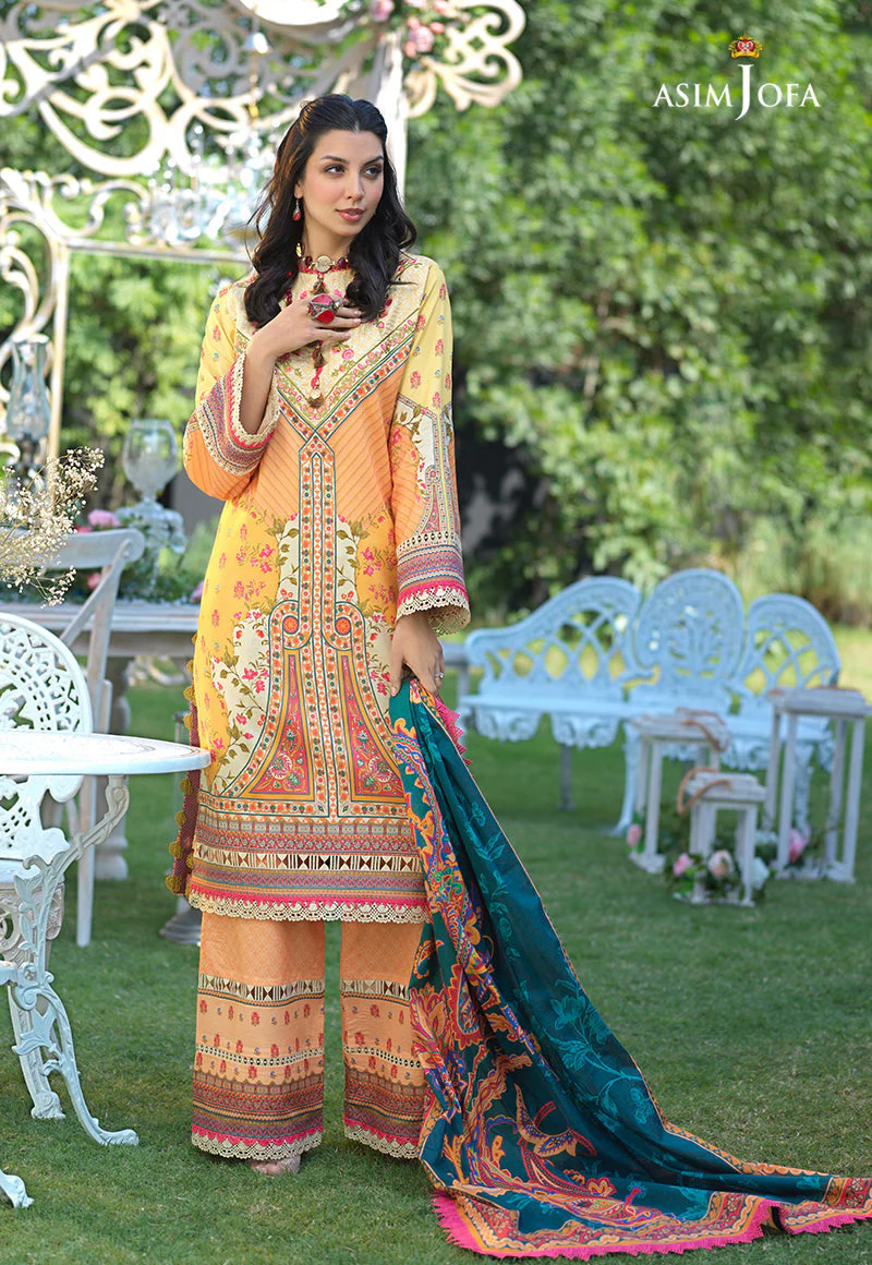 AJPR-02 DESIGNERS STITCHED PRINTED LAWN - Image 3