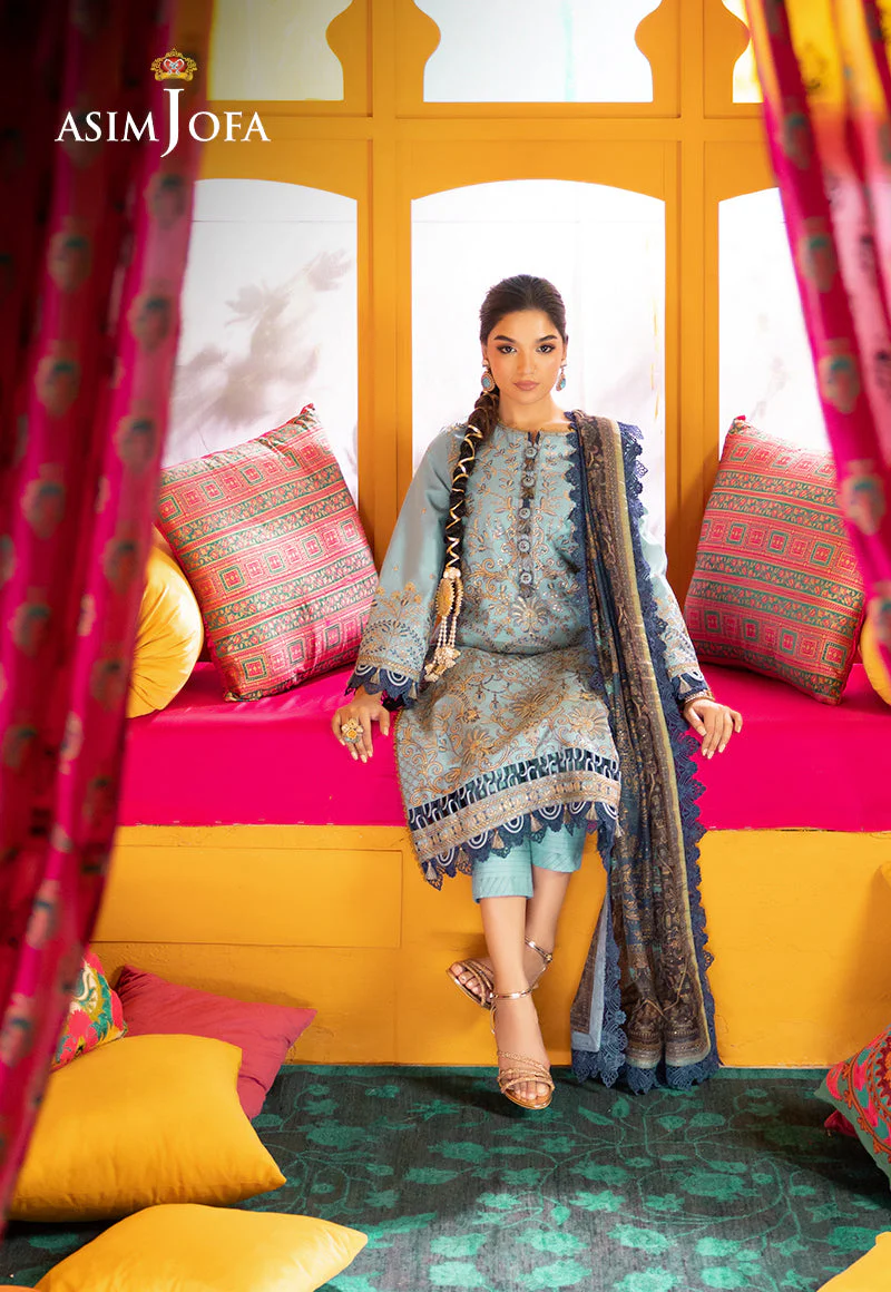 AJRAD-12 EMBROIDERED LAWN STITCHED 3 PCS - Image 11