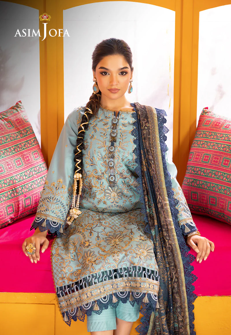 AJRAD-12 EMBROIDERED LAWN STITCHED 3 PCS - Image 12