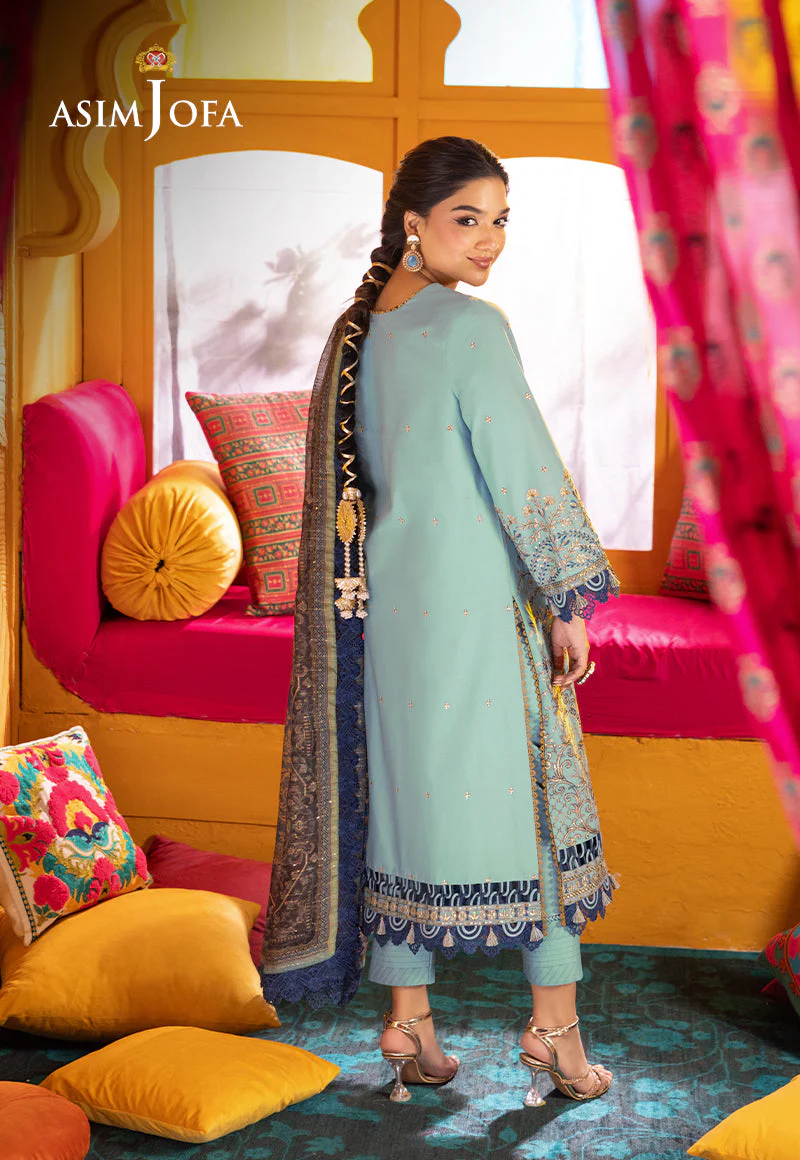 AJRAD-12 EMBROIDERED LAWN STITCHED 3 PCS - Image 2
