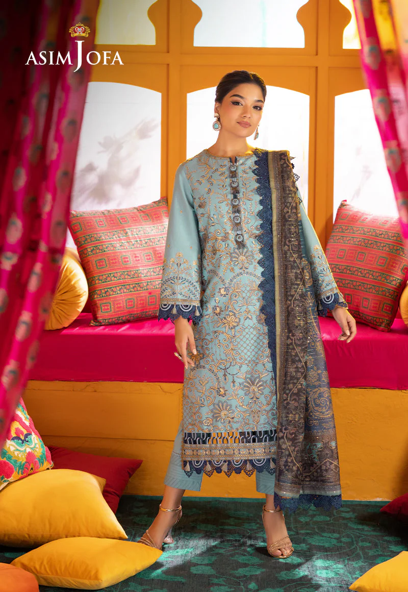 AJRAD-12 EMBROIDERED LAWN STITCHED 3 PCS - Image 8