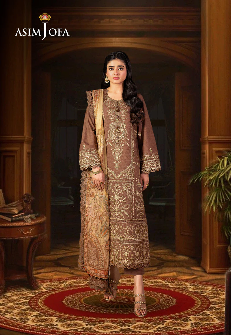 AJRAD-28 EMBROIDERED JACQUARD STITCHED 3 PCS