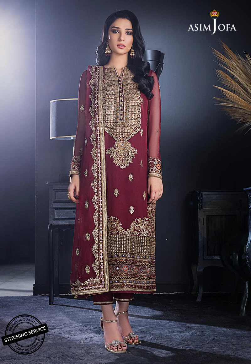 AJRE-02 EMBROIDERED CHIFFON 3 PCS - Image 2