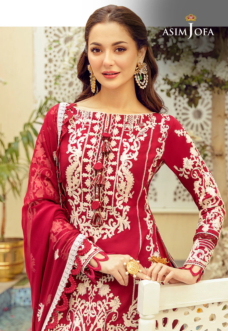 AJRL-01 EMBROIDERED SELF JACQUARD LAWN 3 PCS