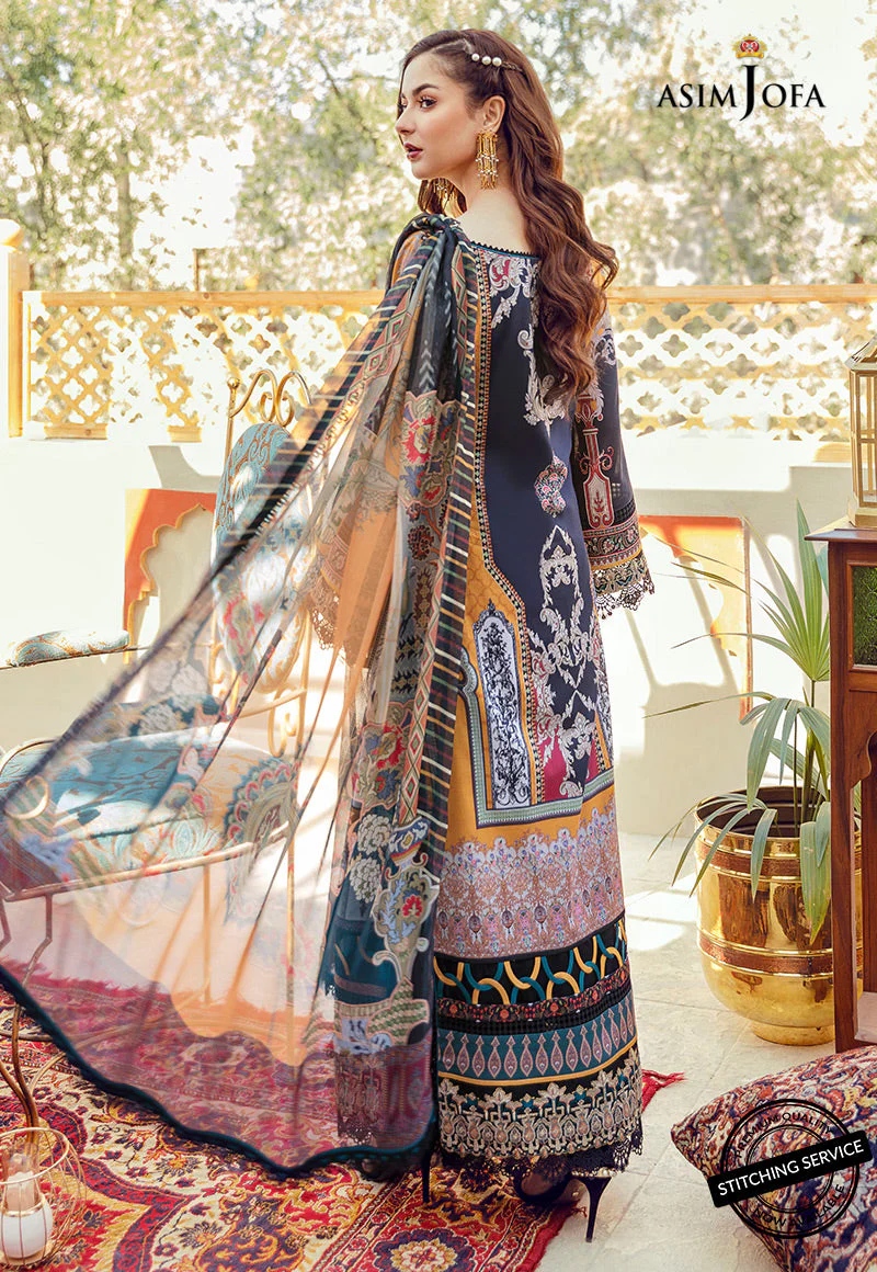 AJRL-18 EMBROIDERED LAWN 3 PCS - Image 4