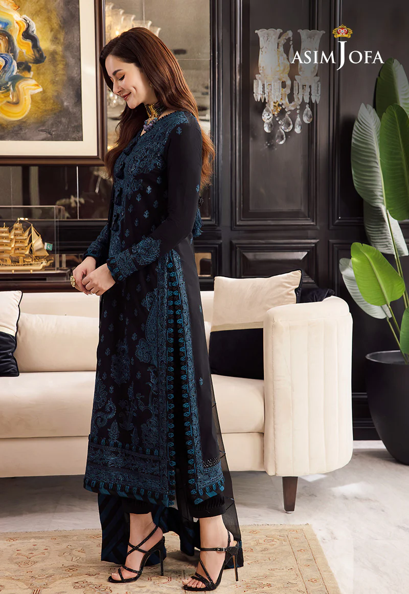 AJRN-02 EMBROIDERED LAWN SILK 3 PCS - Image 4
