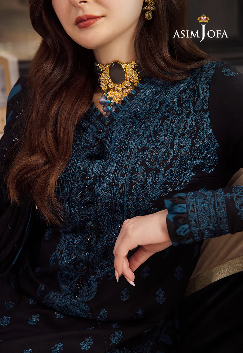 AJRN-02 EMBROIDERED LAWN SILK 3 PCS - Image 9