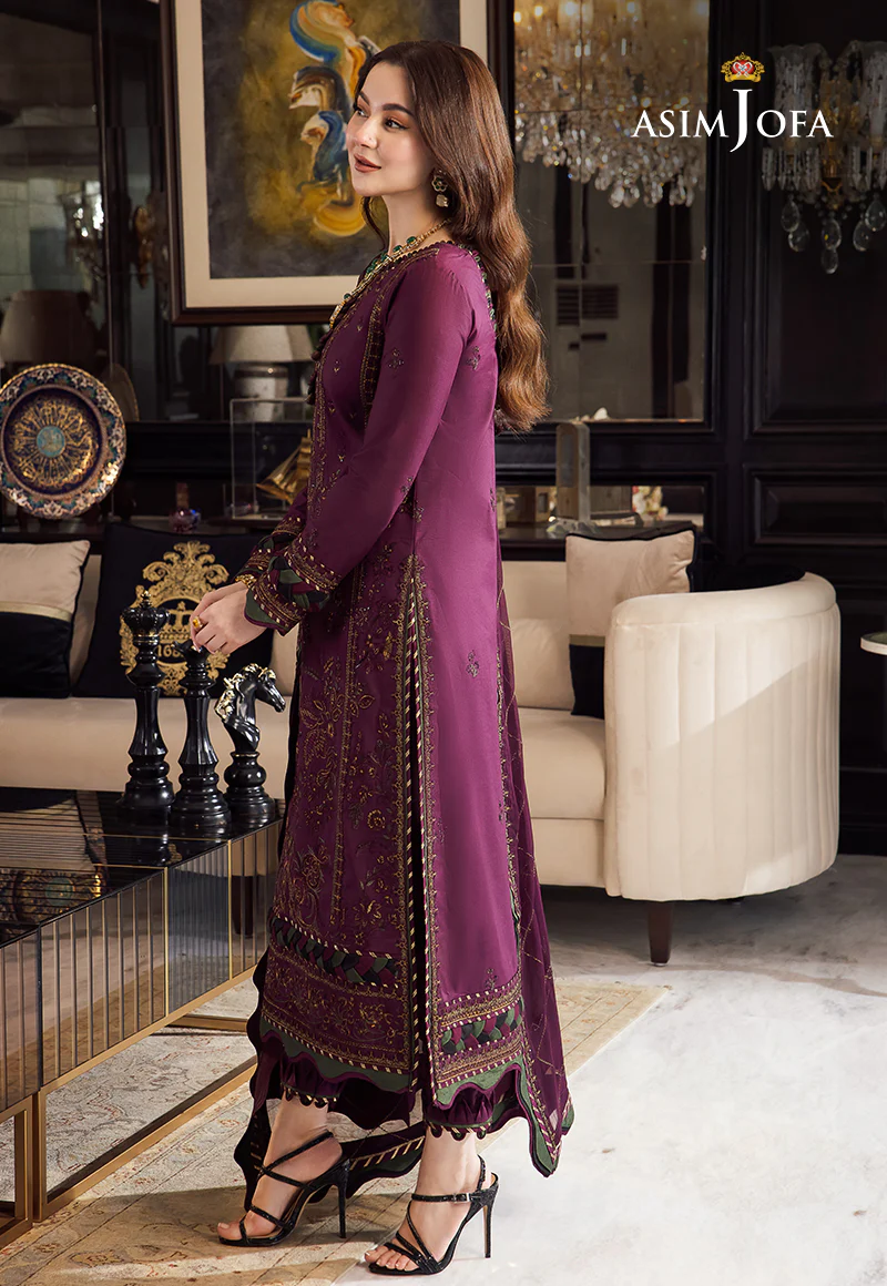 AJRN-04 EMBROIDERED LAWN SILK 3 PCS - Image 3