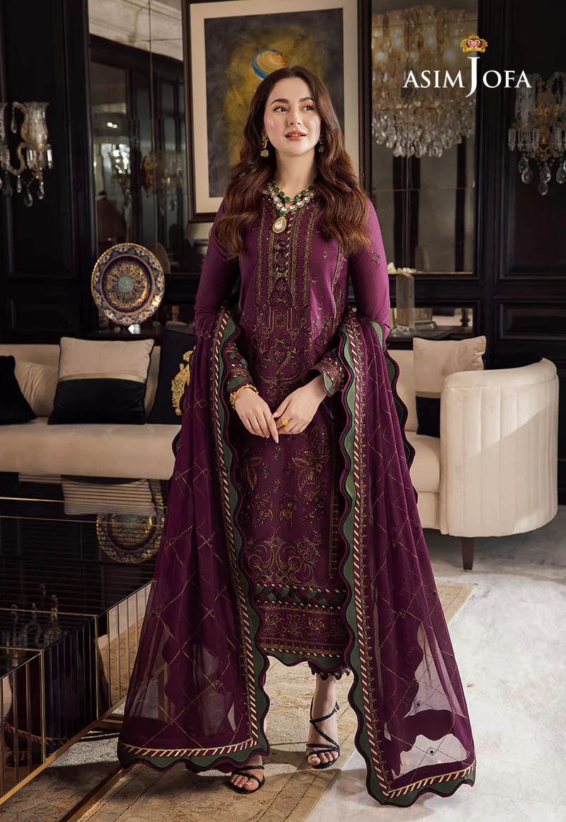 AJRN-04 EMBROIDERED LAWN SILK 3 PCS - Image 5