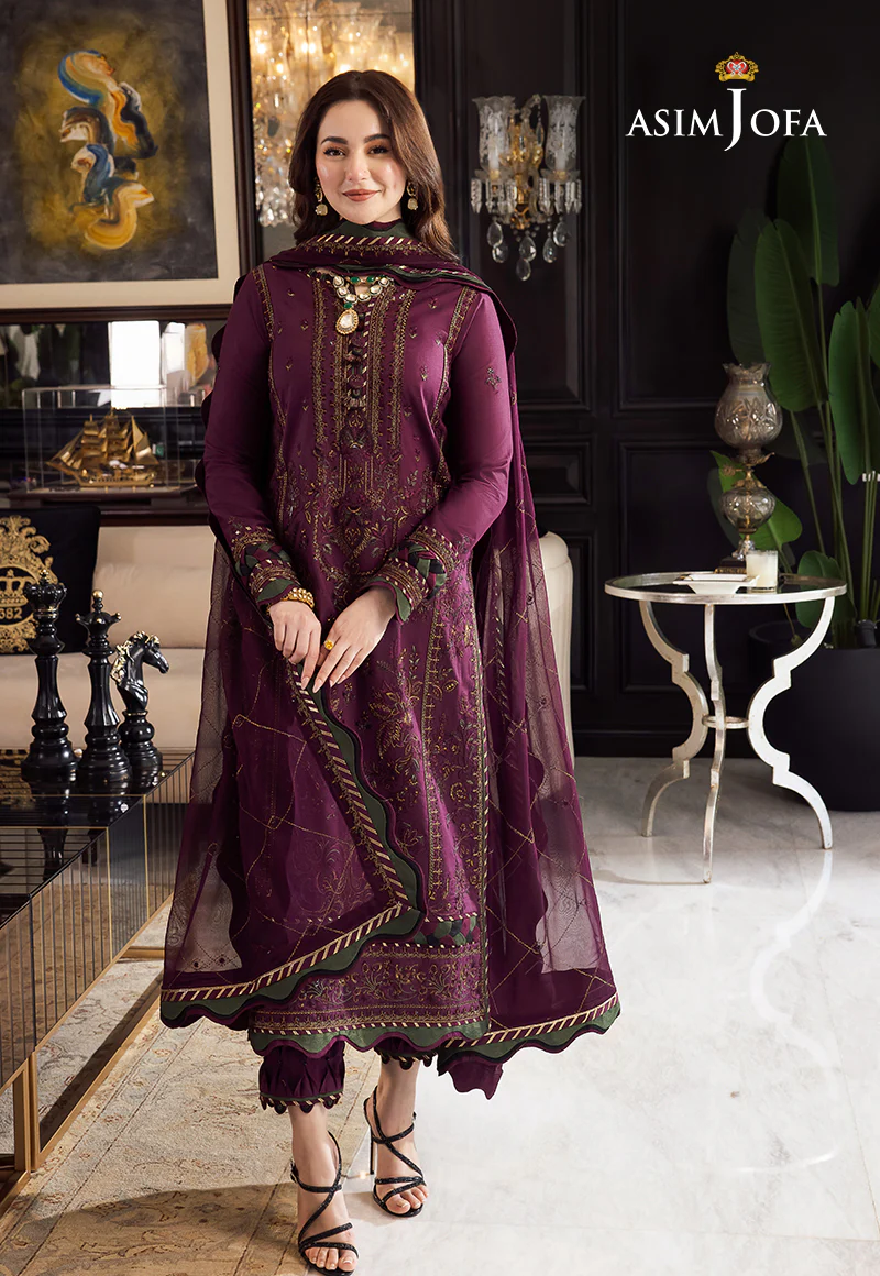 AJRN-04 EMBROIDERED LAWN SILK 3 PCS - Image 7