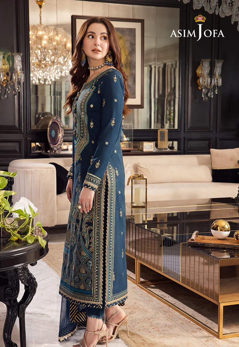 AJRN-10 EMBROIDERED LAWN SILK 3 PCS - Image 3