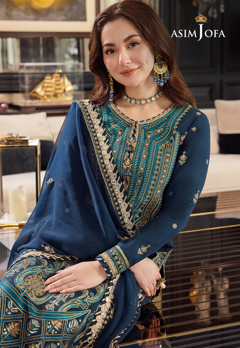 AJRN-10 EMBROIDERED LAWN SILK 3 PCS - Image 9