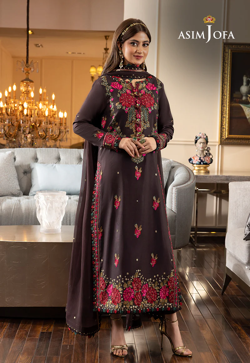 AJRN-12 EMBROIDERED LAWN SILK 3 PCS - Image 3