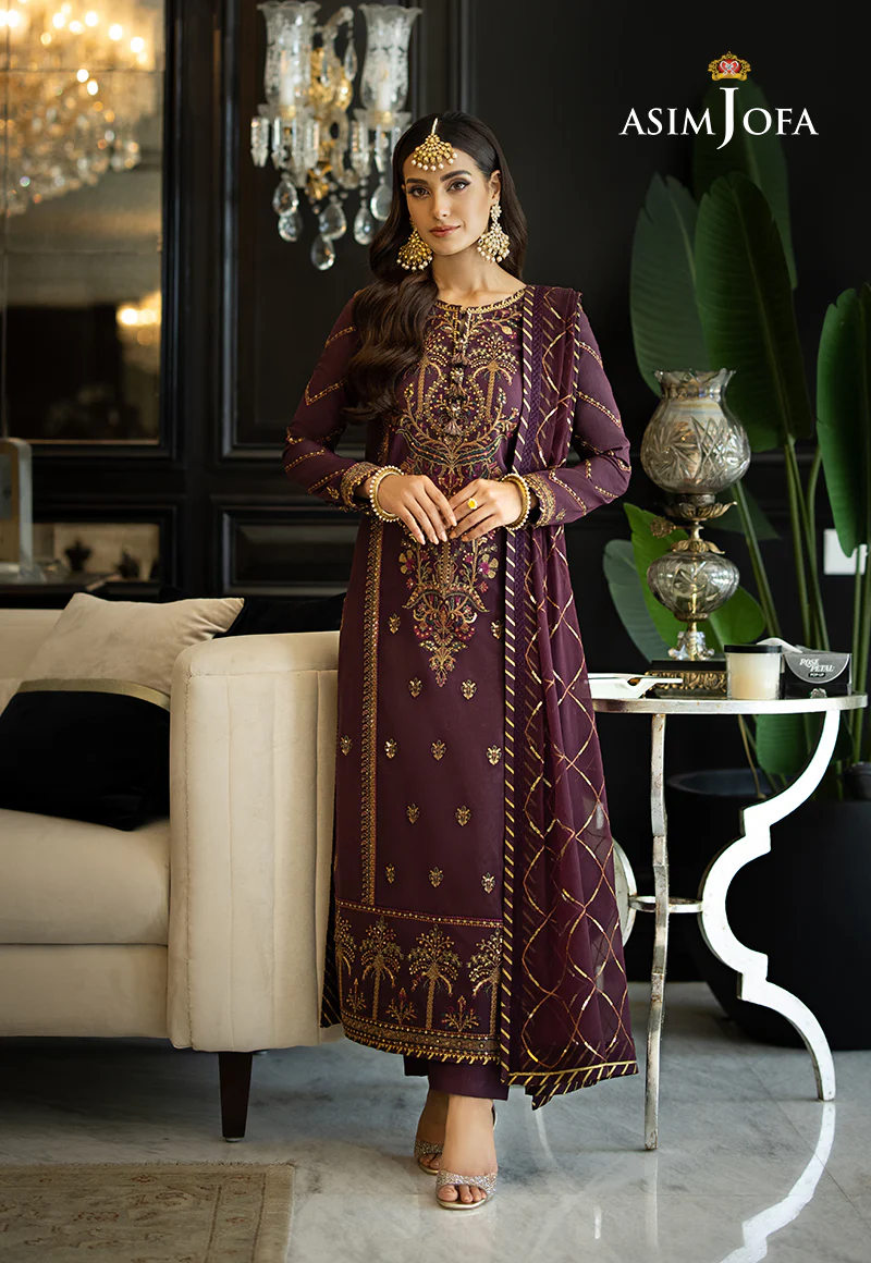 AJRN-13 EMBROIDERED LAWN SILK 3 PCS - Image 5