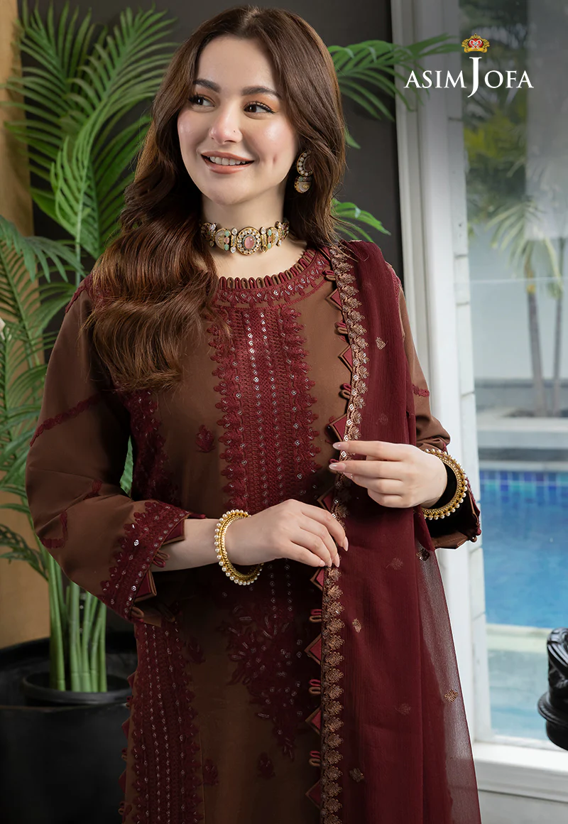 AJRN-14 EMBROIDERED LAWN SILK 3 PCS - Image 9