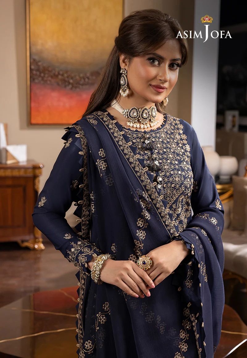 AJRN-16 EMBROIDERED LAWN SILK 3 PCS - Image 6