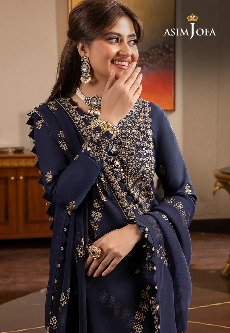 AJRN-16 EMBROIDERED LAWN SILK 3 PCS - Image 7