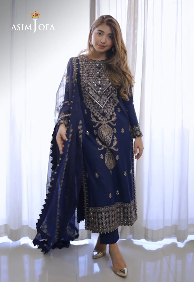 AJRN-16 EMBROIDERED LAWN SILK 3 PCS - Image 8