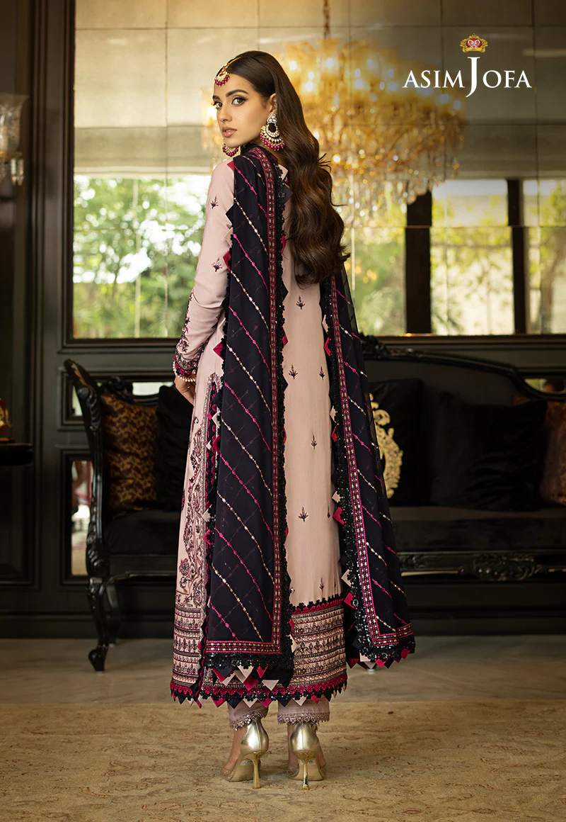 Ajlso-08 Unstitched 3 Pcs Shirt Dupatta Trouser - Image 2
