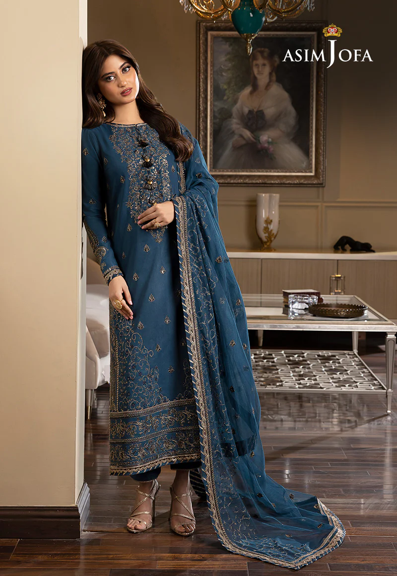 AJRN-21 EMBROIDERED LAWN SILK 3 PCS - Image 3