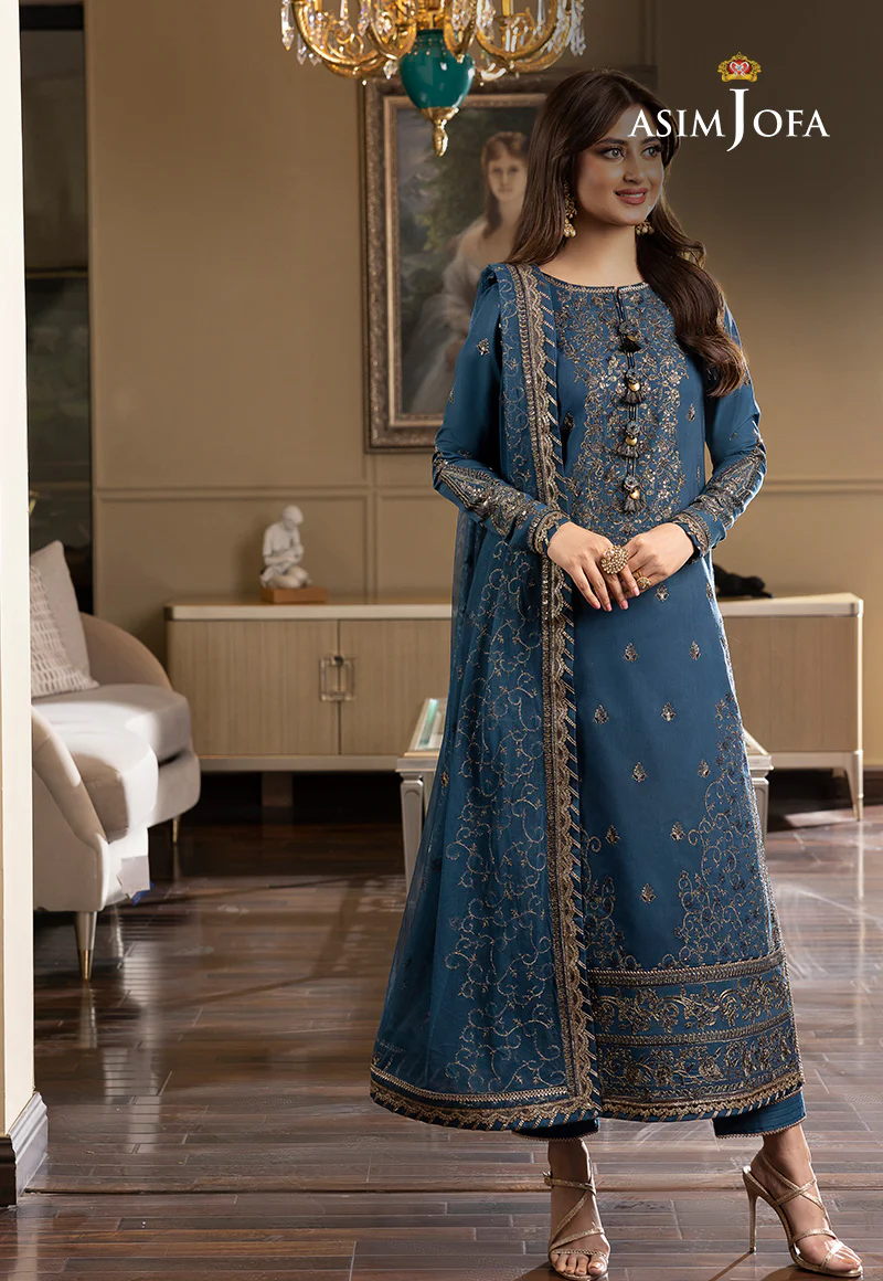 AJRN-21 EMBROIDERED LAWN SILK 3 PCS - Image 5