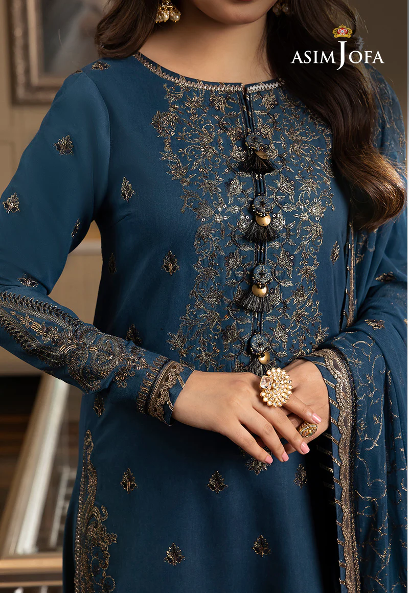 AJRN-21 EMBROIDERED LAWN SILK 3 PCS - Image 7