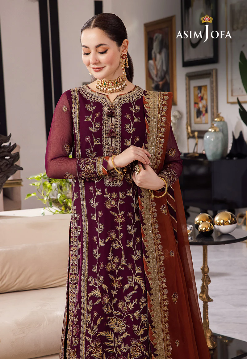 AJRN-23 EMBROIDERED CHIFFON 3 PCS - Image 4