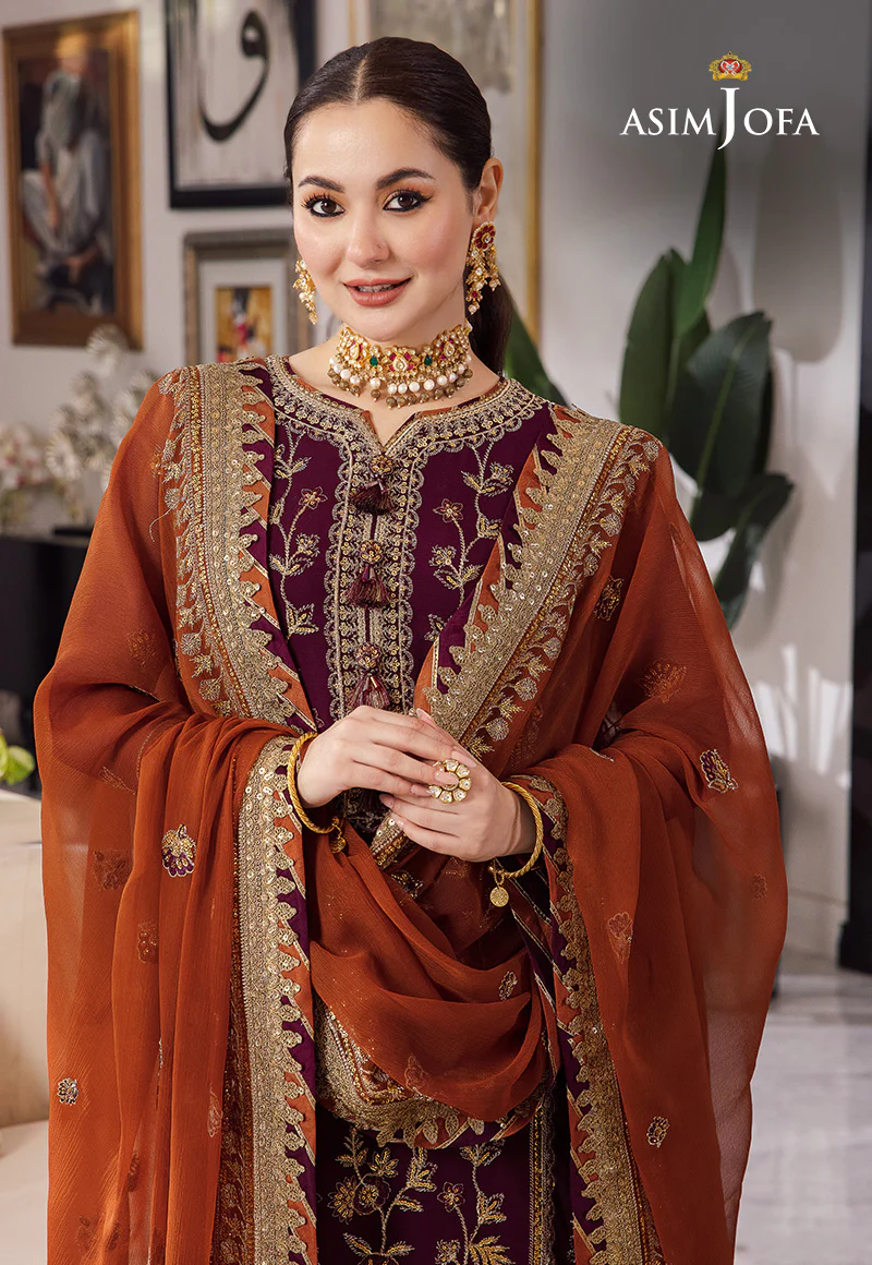 AJRN-23 EMBROIDERED CHIFFON 3 PCS - Image 8