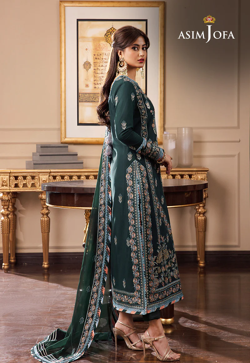 AJRN-27 EMBROIDERED LAWN SILK 3 PCS - Image 2