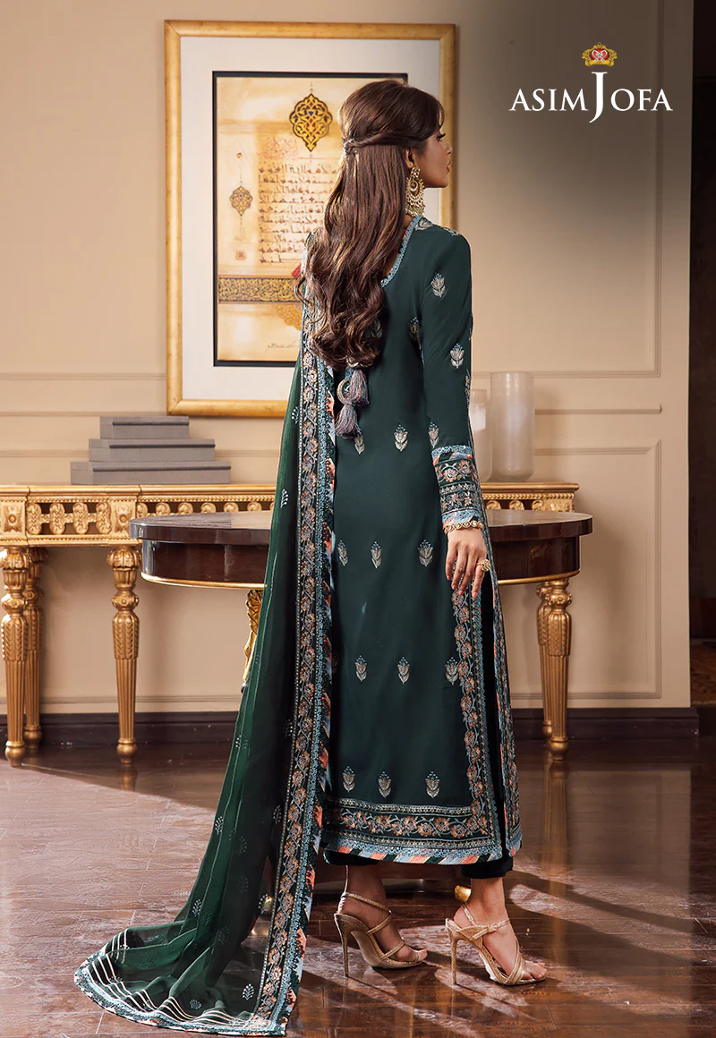 AJRN-27 EMBROIDERED LAWN SILK 3 PCS - Image 4